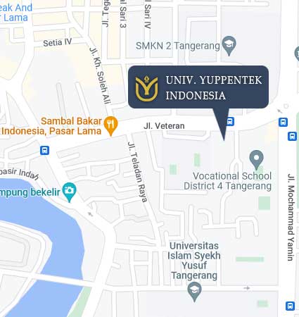 Lokasi Kampus (Google Map) Universitas Yuppentek Indonesia Nomor